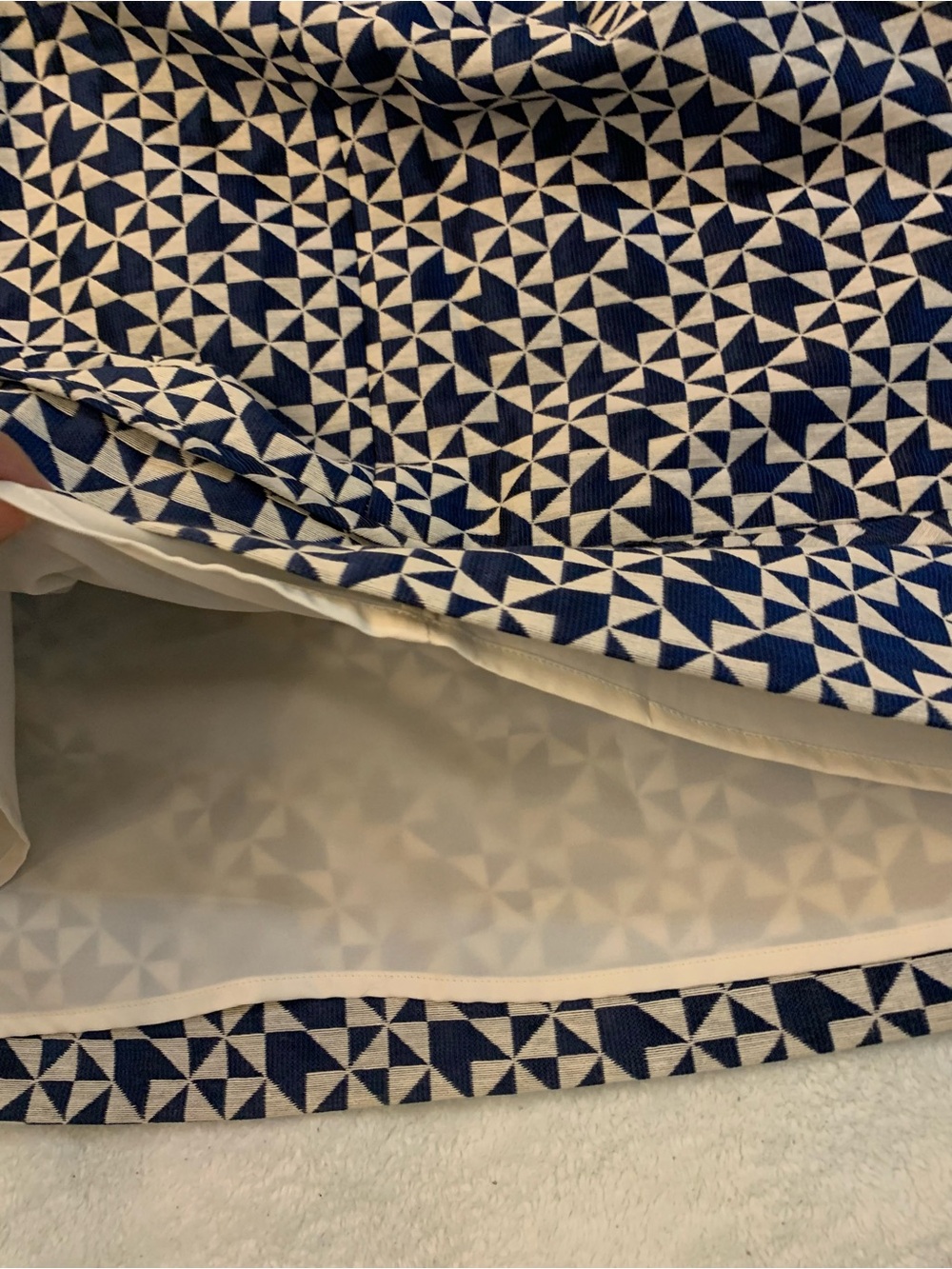 Eliza J Navy and White Triangle Dress - Picture 5 of 7